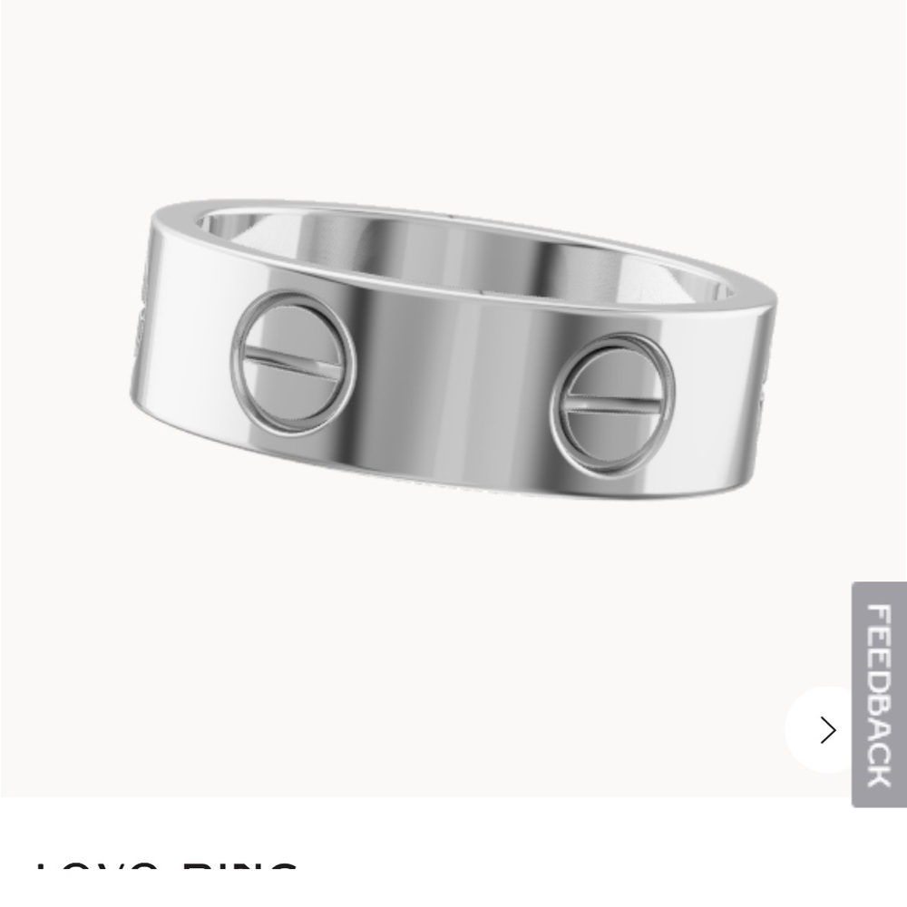 Cartier white gold  18k love ring